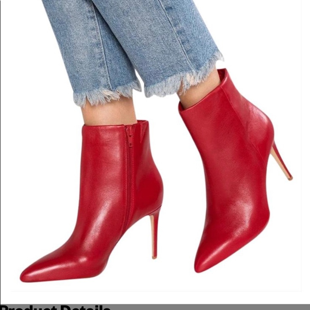ALDO Red Women's Wiema Leather Ankle Boots/Booties